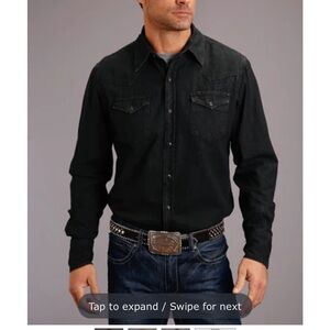 Stetson Black Western Snap Shirt